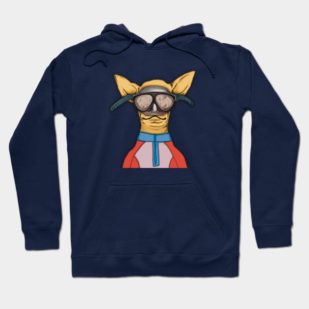 Scuba Chihuahua Hoodie by DakiPukiTeeStudio